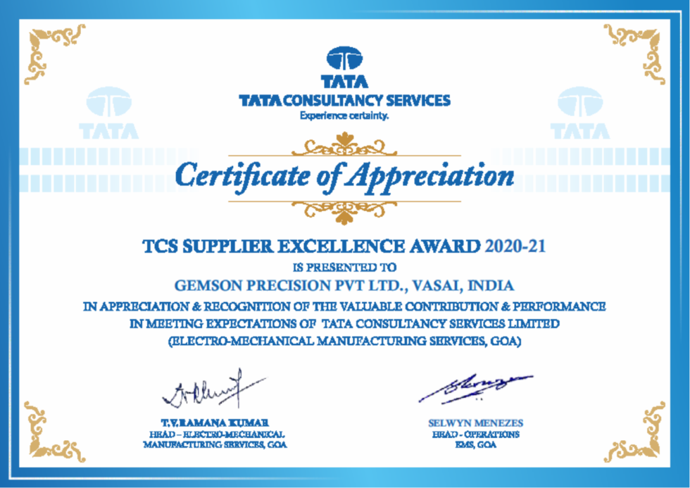 Awards Recognition Gemsons